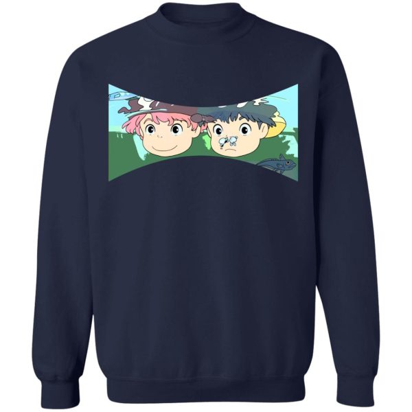 Where To Watch Ponyo - Ponyo and Sosuke Sweatshirt Unisex-Apparel, ponyo, Sweatshirt, Where To Watch Ponyo