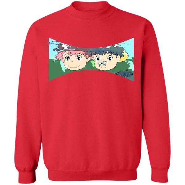 Where To Watch Ponyo - Ponyo and Sosuke Sweatshirt Unisex-Apparel, ponyo, Sweatshirt, Where To Watch Ponyo