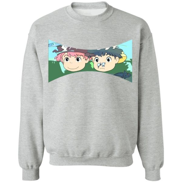 Where To Watch Ponyo - Ponyo and Sosuke Sweatshirt Unisex-Apparel, ponyo, Sweatshirt, Where To Watch Ponyo