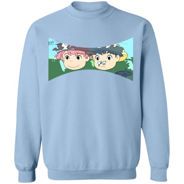 Where To Watch Ponyo - Ponyo and Sosuke Sweatshirt Unisex-Apparel, ponyo, Sweatshirt, Where To Watch Ponyo