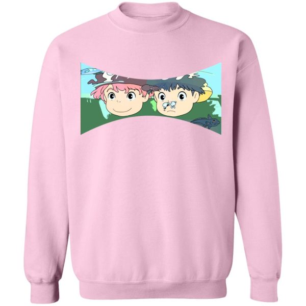 Where To Watch Ponyo - Ponyo and Sosuke Sweatshirt Unisex-Apparel, ponyo, Sweatshirt, Where To Watch Ponyo