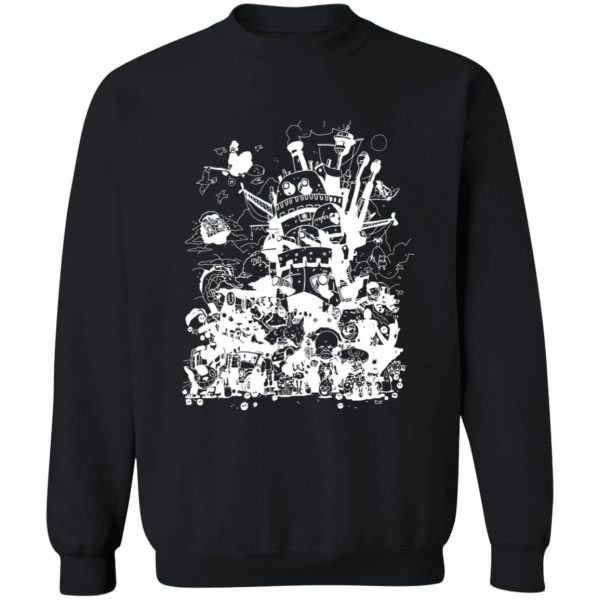 Totoro Tattoo - Studio Ghibli Art Collection Black and White Sweatshirt-Apparel, Howl's Moving Castle, Laputa: Castle in the Sky, My Neighbor Totoro, Sweatshirt, Totoro Tattoo