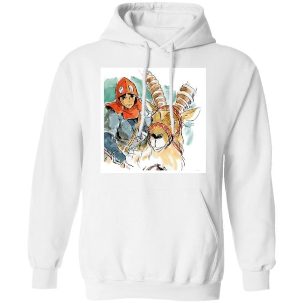 Princess Mononoke Ashitaka - Princess Mononoke – Ashitaka Water Color Hoodie-Apparel, Hoodie, princess mononoke, Princess Mononoke Ashitaka