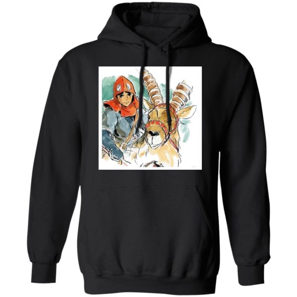 Princess Mononoke Ashitaka - Princess Mononoke – Ashitaka Water Color Hoodie-Apparel, Hoodie, princess mononoke, Princess Mononoke Ashitaka