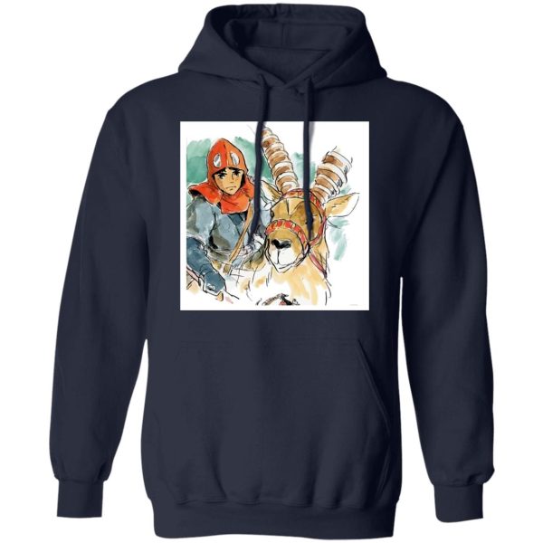 Princess Mononoke Ashitaka - Princess Mononoke – Ashitaka Water Color Hoodie-Apparel, Hoodie, princess mononoke, Princess Mononoke Ashitaka