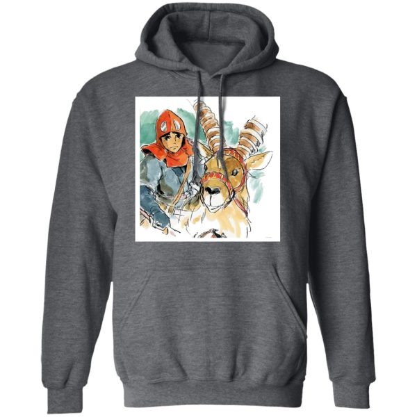 Princess Mononoke Ashitaka - Princess Mononoke – Ashitaka Water Color Hoodie-Apparel, Hoodie, princess mononoke, Princess Mononoke Ashitaka