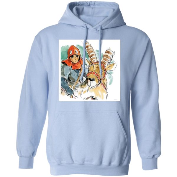 Princess Mononoke Ashitaka - Princess Mononoke – Ashitaka Water Color Hoodie-Apparel, Hoodie, princess mononoke, Princess Mononoke Ashitaka