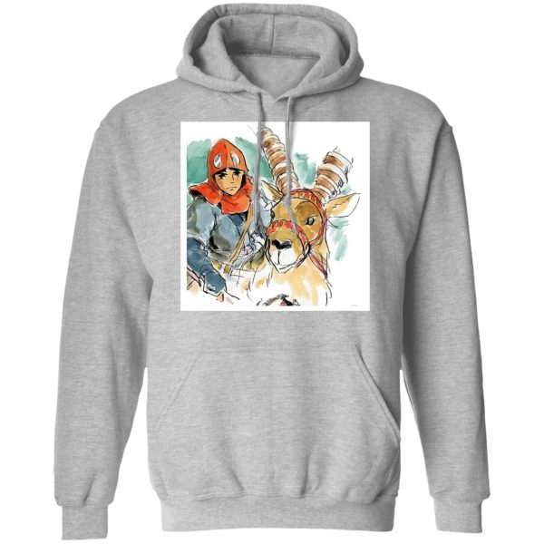 Princess Mononoke Ashitaka - Princess Mononoke – Ashitaka Water Color Hoodie-Apparel, Hoodie, princess mononoke, Princess Mononoke Ashitaka