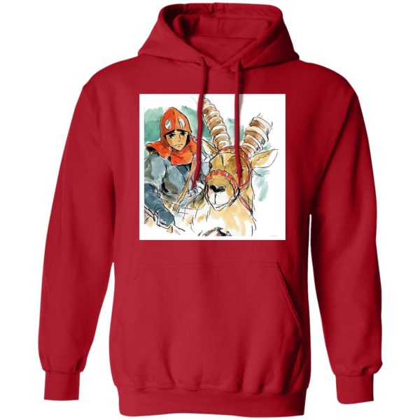 Princess Mononoke Ashitaka - Princess Mononoke – Ashitaka Water Color Hoodie-Apparel, Hoodie, princess mononoke, Princess Mononoke Ashitaka