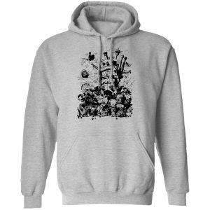 What Is Totoro - Studio Ghibli Art Collection Black and White Hoodie-Apparel, Hoodie, Howl's Moving Castle, Laputa: Castle in the Sky, My Neighbor Totoro, What Is Totoro