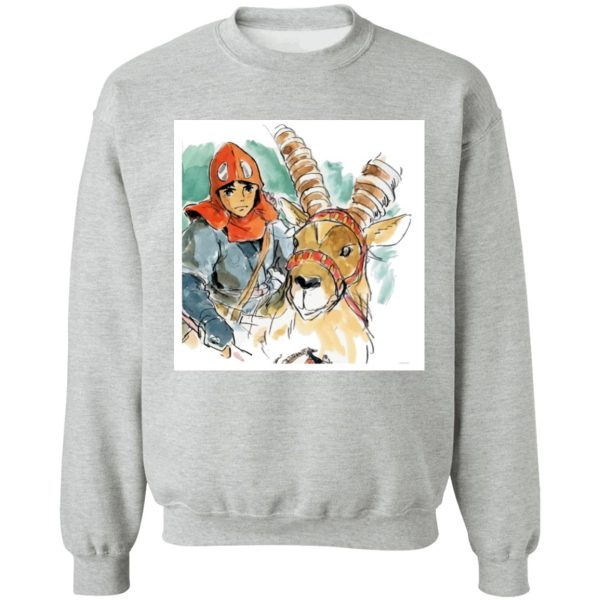 Princess Mononoke Showtimes - Princess Mononoke – Ashitaka Water Color Sweatshirt-princess mononoke, Princess Mononoke Showtimes, Sweatshirt