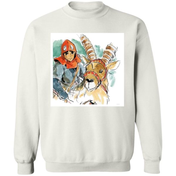 Princess Mononoke Showtimes - Princess Mononoke – Ashitaka Water Color Sweatshirt-princess mononoke, Princess Mononoke Showtimes, Sweatshirt