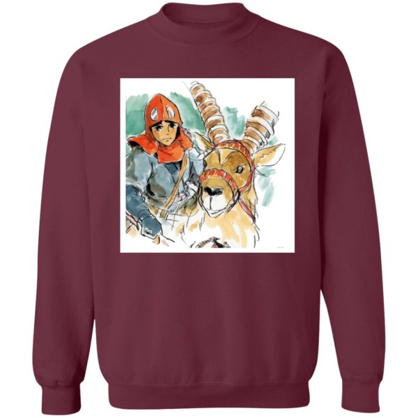 Princess Mononoke Showtimes - Princess Mononoke – Ashitaka Water Color Sweatshirt-princess mononoke, Princess Mononoke Showtimes, Sweatshirt