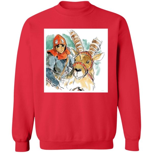 Princess Mononoke Showtimes - Princess Mononoke – Ashitaka Water Color Sweatshirt-princess mononoke, Princess Mononoke Showtimes, Sweatshirt