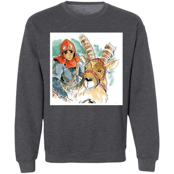 Princess Mononoke Showtimes - Princess Mononoke – Ashitaka Water Color Sweatshirt-princess mononoke, Princess Mononoke Showtimes, Sweatshirt