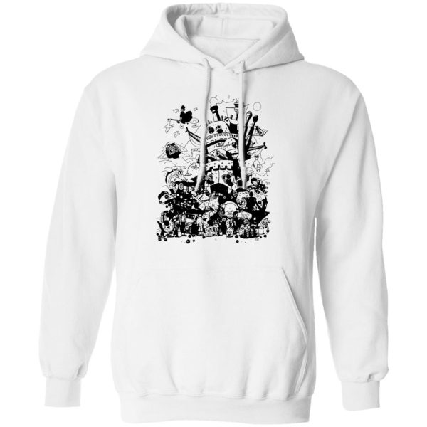 What Is Totoro - Studio Ghibli Art Collection Black and White Hoodie-Apparel, Hoodie, Howl's Moving Castle, Laputa: Castle in the Sky, My Neighbor Totoro, What Is Totoro