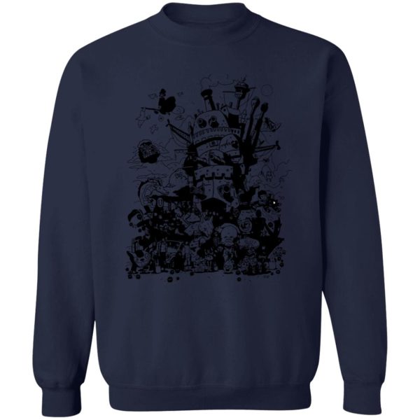 Totoro Tattoo - Studio Ghibli Art Collection Black and White Sweatshirt-Apparel, Howl's Moving Castle, Laputa: Castle in the Sky, My Neighbor Totoro, Sweatshirt, Totoro Tattoo