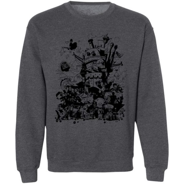 Totoro Tattoo - Studio Ghibli Art Collection Black and White Sweatshirt-Apparel, Howl's Moving Castle, Laputa: Castle in the Sky, My Neighbor Totoro, Sweatshirt, Totoro Tattoo