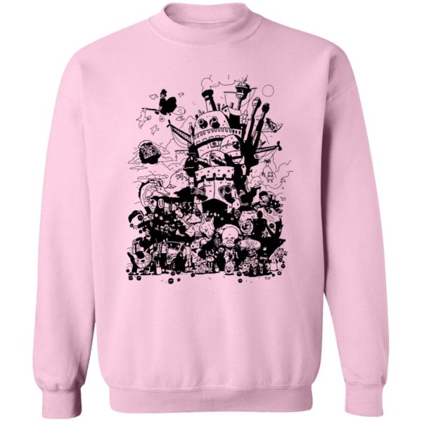 Totoro Tattoo - Studio Ghibli Art Collection Black and White Sweatshirt-Apparel, Howl's Moving Castle, Laputa: Castle in the Sky, My Neighbor Totoro, Sweatshirt, Totoro Tattoo