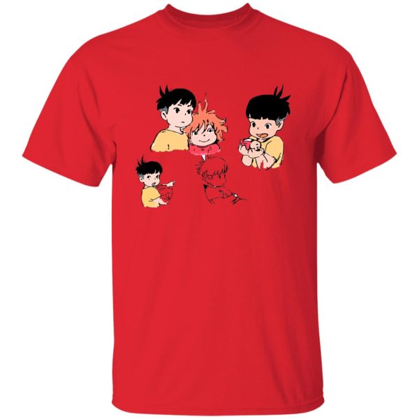 Ponyo Meaning - Ponyo and Sosuke Sketch T Shirt-Apparel, ponyo, Ponyo Meaning, Tshirt