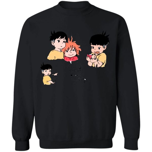 Póny - Ponyo and Sosuke Sketch Sweatshirt-Apparel, Póny, ponyo, Sweatshirt