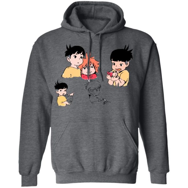 Ponyo Mother - Ponyo and Sosuke Sketch Hoodie-Apparel, Hoodie, ponyo, Ponyo Mother