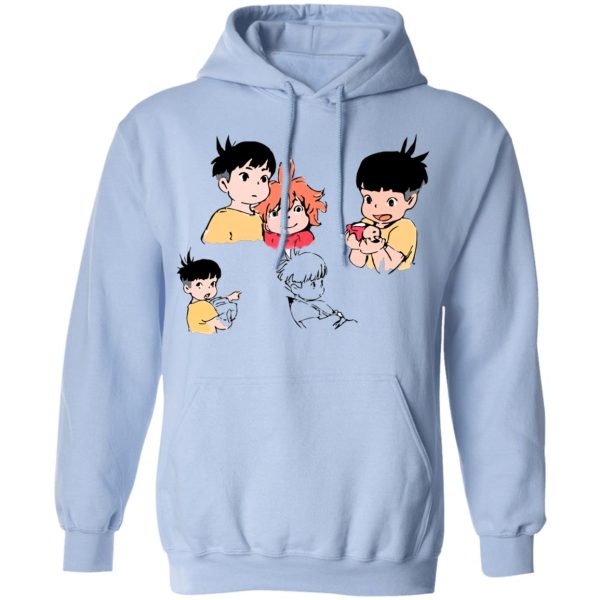 Ponyo Mother - Ponyo and Sosuke Sketch Hoodie-Apparel, Hoodie, ponyo, Ponyo Mother