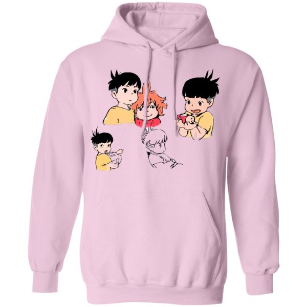 Ponyo Mother - Ponyo and Sosuke Sketch Hoodie-Apparel, Hoodie, ponyo, Ponyo Mother