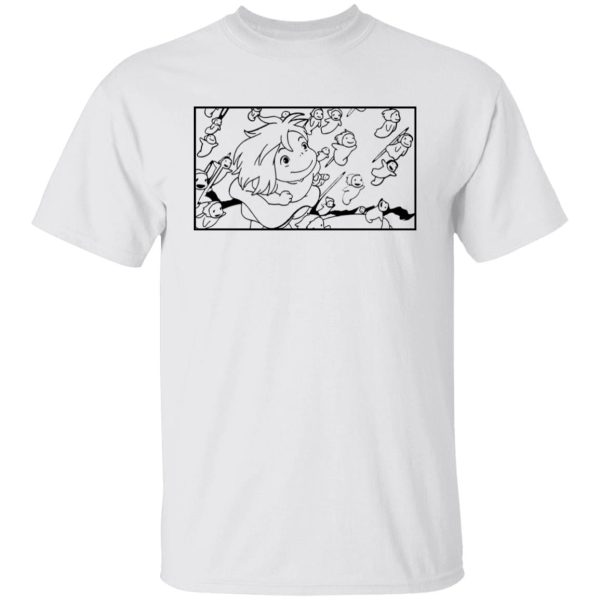 Is Ponyo Problematic - Ponyo – Freedom Sketch T Shirt-Apparel, Is Ponyo Problematic, ponyo, Tshirt