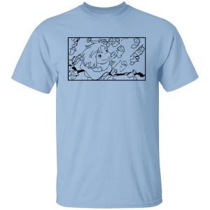 Is Ponyo Problematic - Ponyo – Freedom Sketch T Shirt-Apparel, Is Ponyo Problematic, ponyo, Tshirt