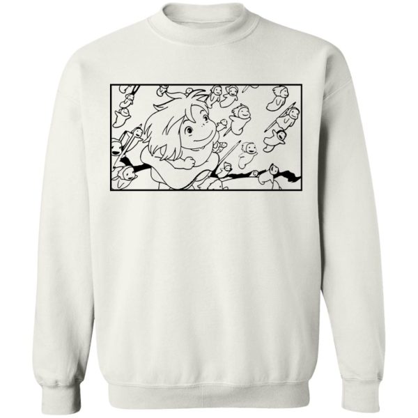 Hayao Miyazaki Ponyo - Ponyo – Freedom Sketch Sweatshirt-Apparel, Hayao Miyazaki Ponyo, ponyo, Sweatshirt