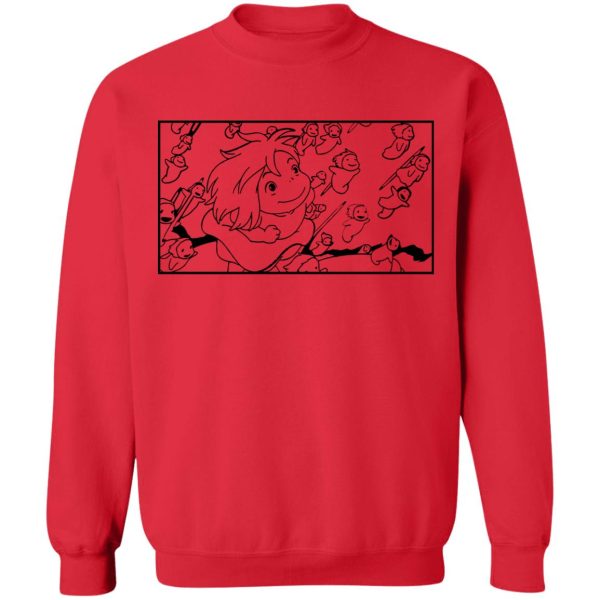 Hayao Miyazaki Ponyo - Ponyo – Freedom Sketch Sweatshirt-Apparel, Hayao Miyazaki Ponyo, ponyo, Sweatshirt