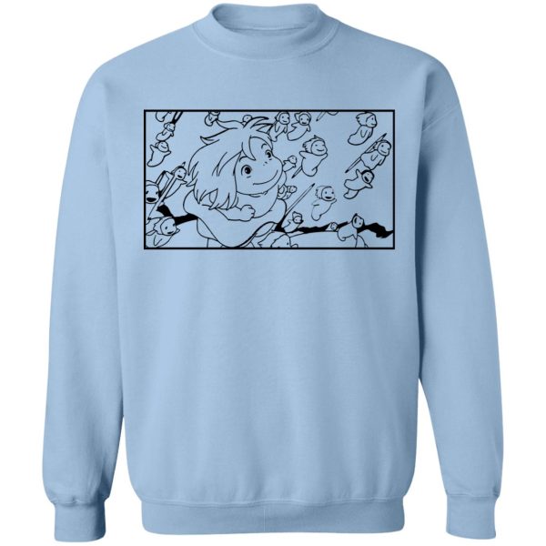 Hayao Miyazaki Ponyo - Ponyo – Freedom Sketch Sweatshirt-Apparel, Hayao Miyazaki Ponyo, ponyo, Sweatshirt