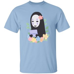 Spirited Away Dragon - Spirited Away No Face Kaonashi Cute Flower T Shirt-Spirited Away Dragon, Tshirt