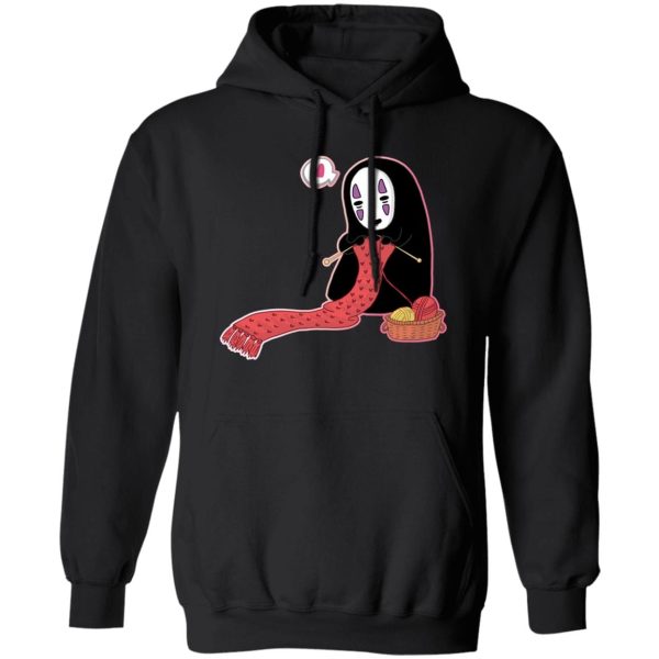 Spirited Away Soot Sprites - Spirited Away No Face Kaonashi Knitting Hoodie-Spirited Away Soot Sprites