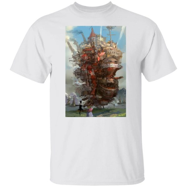 Calcifer Howl's Moving Castle - Howl’s Moving Castle Watercolor Fanart T Shirt-Apparel, Calcifer Howl's Moving Castle, Howl's Moving Castle, Tshirt