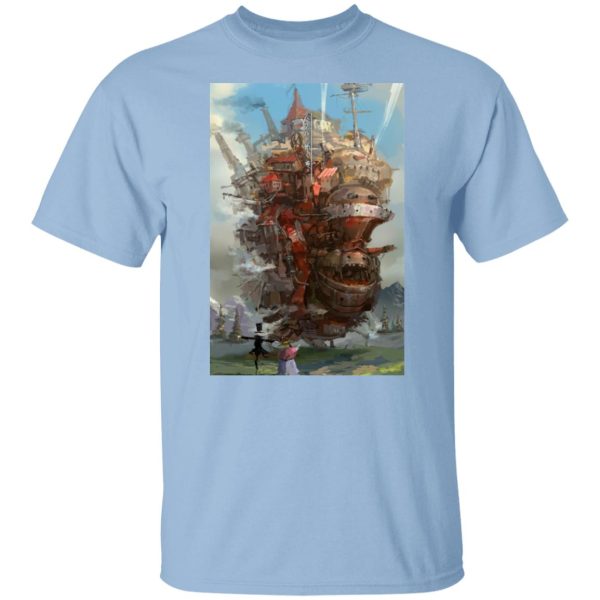 Calcifer Howl's Moving Castle - Howl’s Moving Castle Watercolor Fanart T Shirt-Apparel, Calcifer Howl's Moving Castle, Howl's Moving Castle, Tshirt