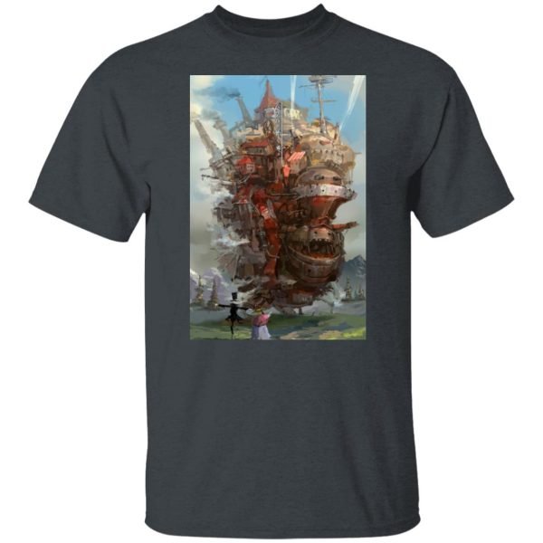 Calcifer Howl's Moving Castle - Howl’s Moving Castle Watercolor Fanart T Shirt-Apparel, Calcifer Howl's Moving Castle, Howl's Moving Castle, Tshirt