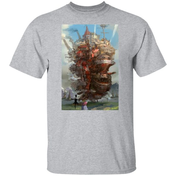 Calcifer Howl's Moving Castle - Howl’s Moving Castle Watercolor Fanart T Shirt-Apparel, Calcifer Howl's Moving Castle, Howl's Moving Castle, Tshirt