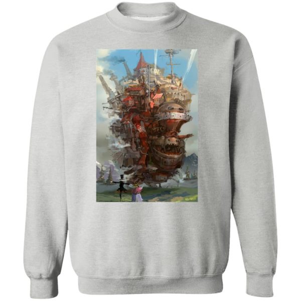 Howl's Moving Castle Novel - Howl’s Moving Castle Watercolor Fanart Sweatshirt-Apparel, Howl's Moving Castle, Howl's Moving Castle Novel, Sweatshirt