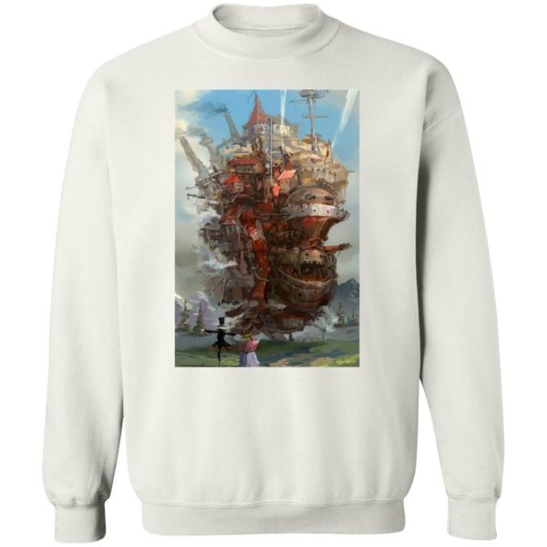 Howl's Moving Castle Novel - Howl’s Moving Castle Watercolor Fanart Sweatshirt-Apparel, Howl's Moving Castle, Howl's Moving Castle Novel, Sweatshirt