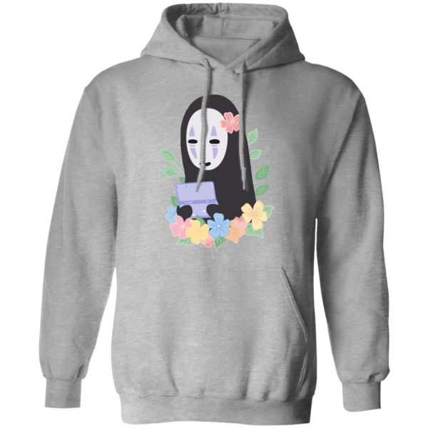 Spirited Away No Face - Spirited Away No Face Kaonashi Cute Flower Hoodie-Apparel, Hoodie, Spirited Away, Spirited Away No Face