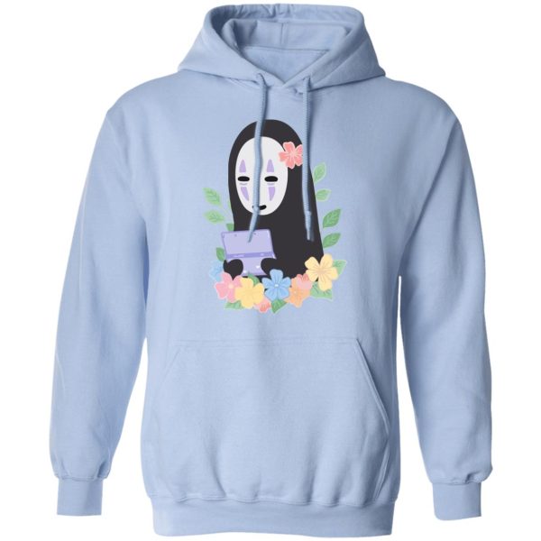 Spirited Away No Face - Spirited Away No Face Kaonashi Cute Flower Hoodie-Apparel, Hoodie, Spirited Away, Spirited Away No Face