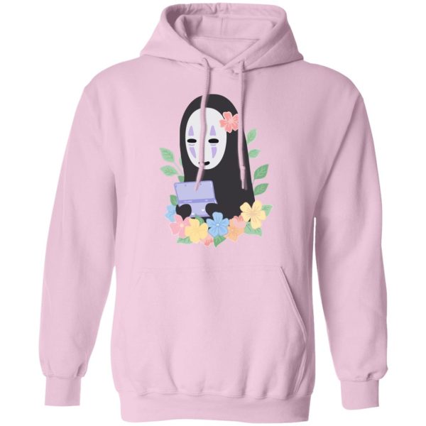 Spirited Away No Face - Spirited Away No Face Kaonashi Cute Flower Hoodie-Apparel, Hoodie, Spirited Away, Spirited Away No Face