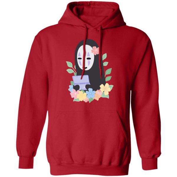 Spirited Away No Face - Spirited Away No Face Kaonashi Cute Flower Hoodie-Apparel, Hoodie, Spirited Away, Spirited Away No Face