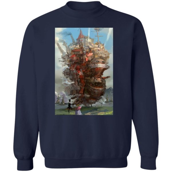 Howl's Moving Castle Novel - Howl’s Moving Castle Watercolor Fanart Sweatshirt-Apparel, Howl's Moving Castle, Howl's Moving Castle Novel, Sweatshirt