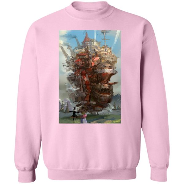 Howl's Moving Castle Novel - Howl’s Moving Castle Watercolor Fanart Sweatshirt-Apparel, Howl's Moving Castle, Howl's Moving Castle Novel, Sweatshirt