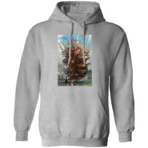 Howl's Moving Castle Book - Howl’s Moving Castle Watercolor Fanart Hoodie-Apparel, Hoodie, Howl's Moving Castle, Howl's Moving Castle Book