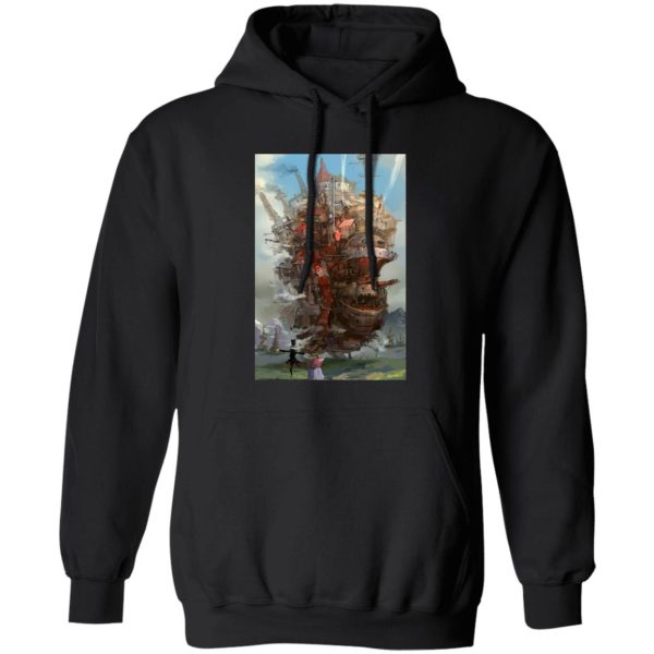 Howl's Moving Castle Book - Howl’s Moving Castle Watercolor Fanart Hoodie-Apparel, Hoodie, Howl's Moving Castle, Howl's Moving Castle Book