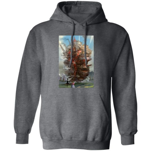 Howl's Moving Castle Book - Howl’s Moving Castle Watercolor Fanart Hoodie-Apparel, Hoodie, Howl's Moving Castle, Howl's Moving Castle Book